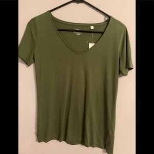 NWT JCREW olive green T-shirt